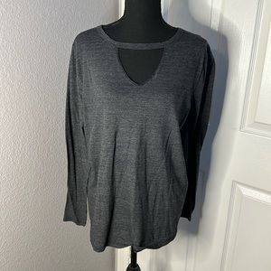 Lane Bryant Gray Long Sleeve Shirt - Size 18/20